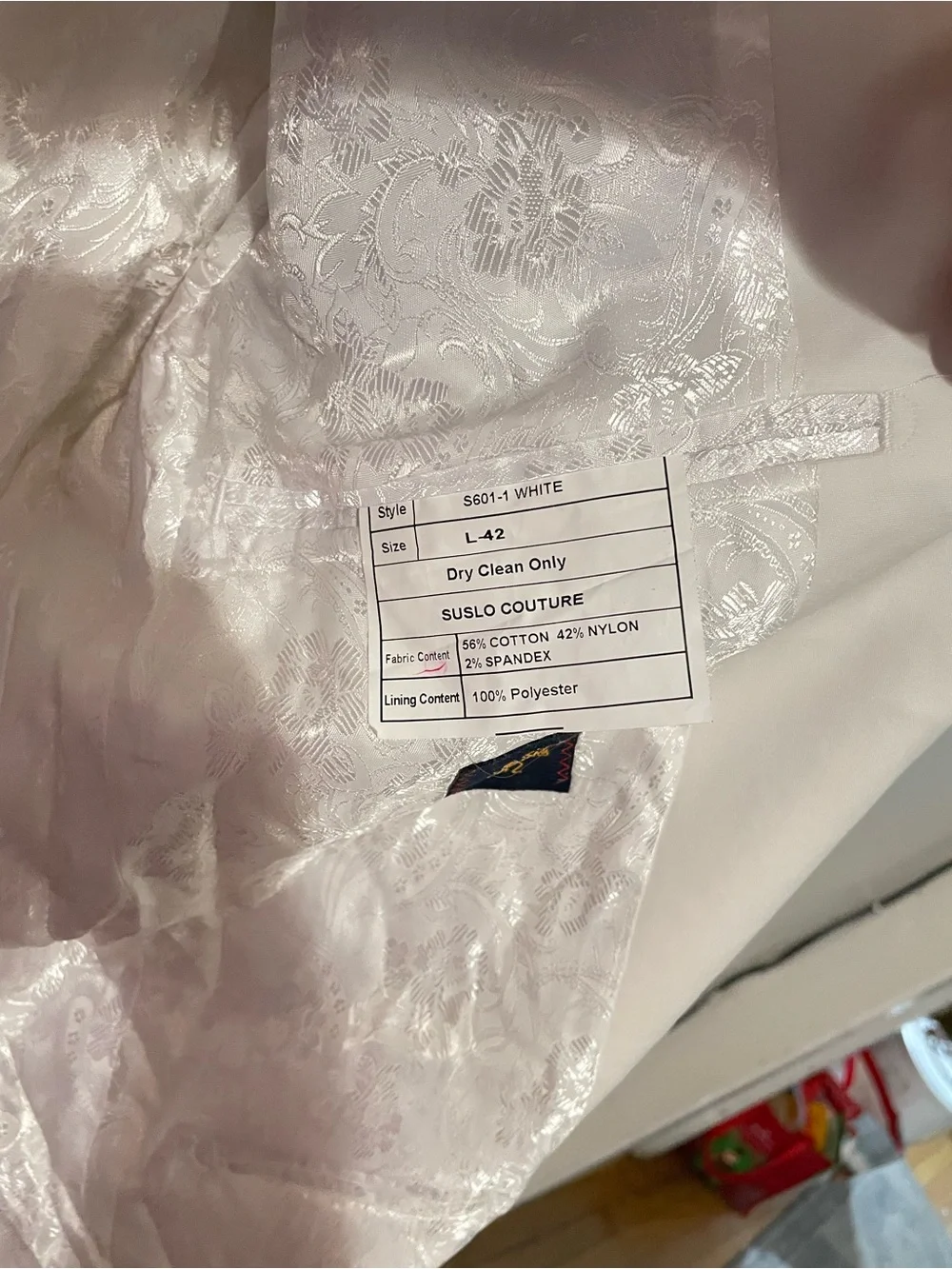 Men's White Single-Breasted Blazer - Classic Tailored Style
